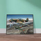 Thijs Postma - Poster - Curtiss P-40B Shooting Down a Japanese Ki-27 Otsu - Metal Frame Poster - Metal Frame TP Aviation Art 