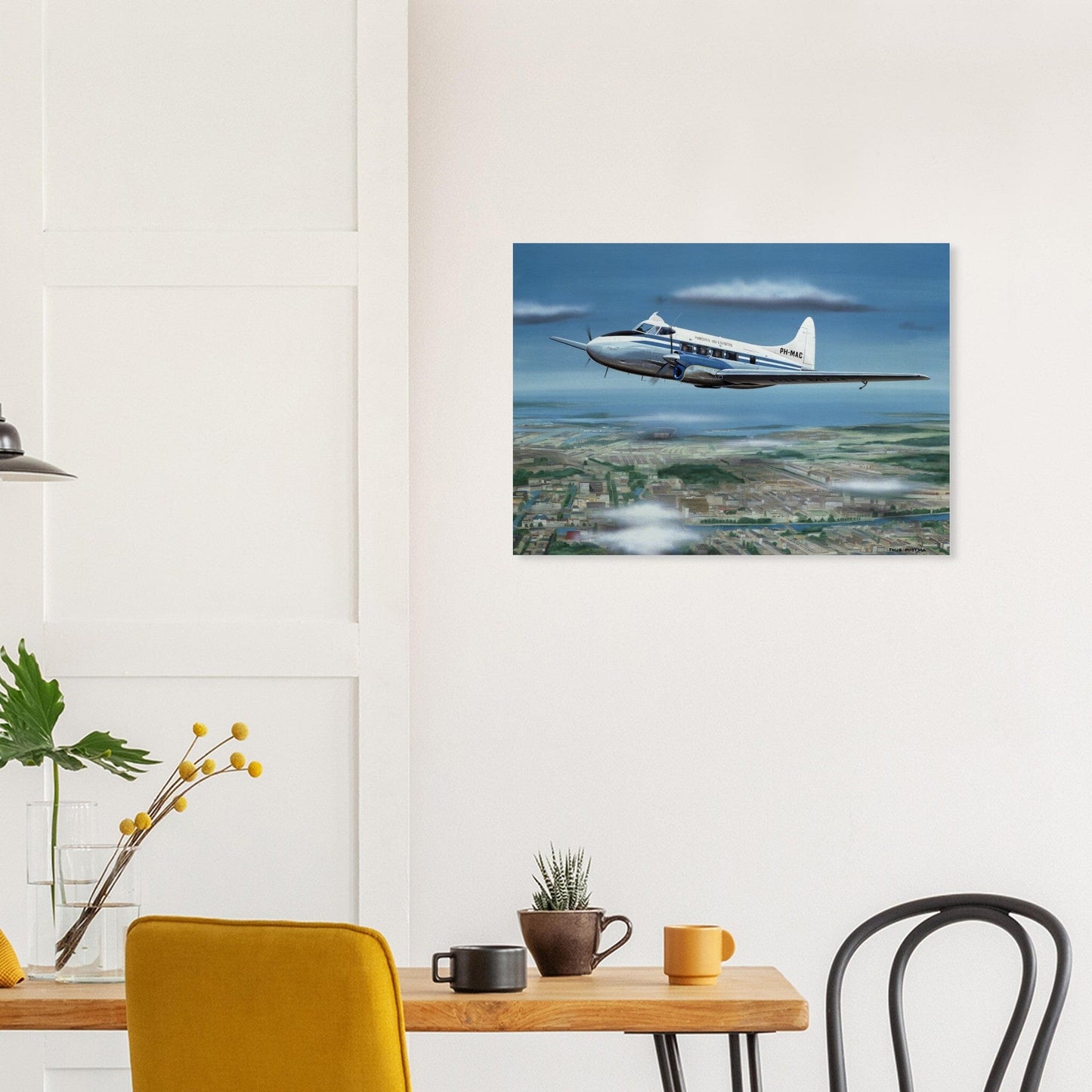 Thijs Postma - Poster - De Havilland DH.104 Dove Martinair Poster Only TP Aviation Art 