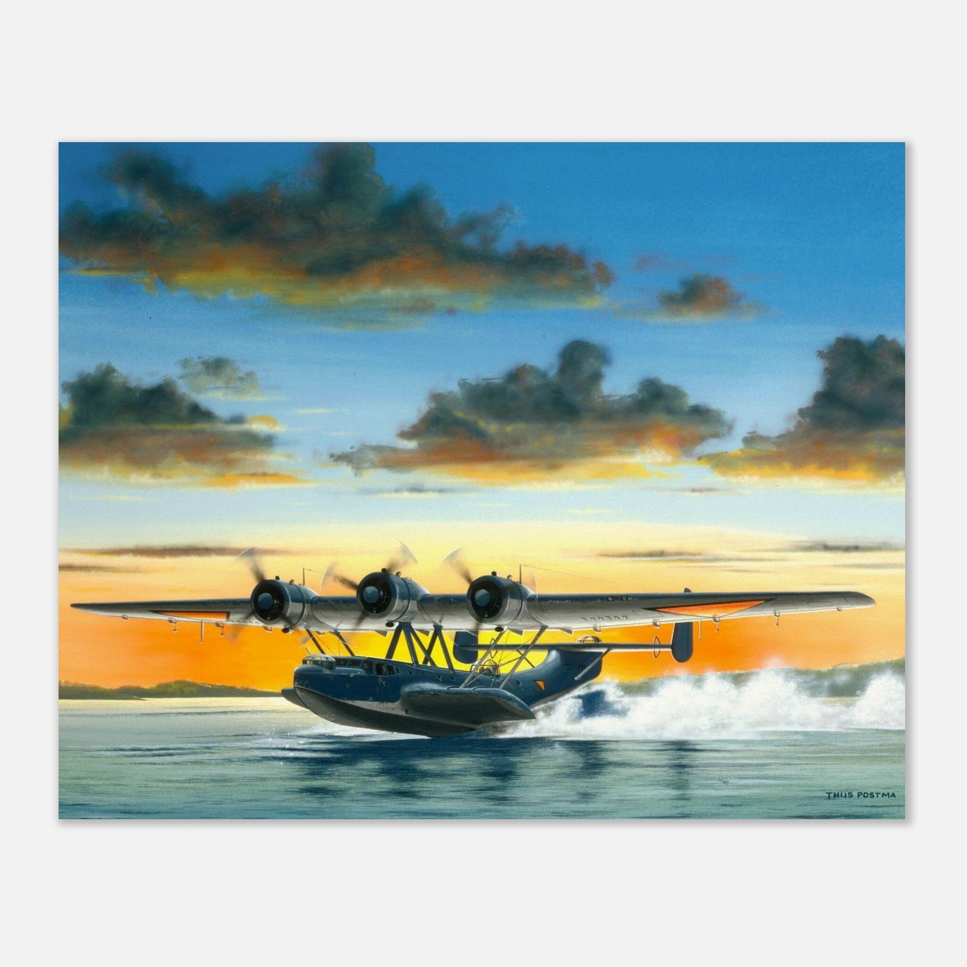 Thijs Postma - Poster - Dornier Do 24K East Indies Poster Only TP Aviation Art 40x50 cm / 16x20″ 