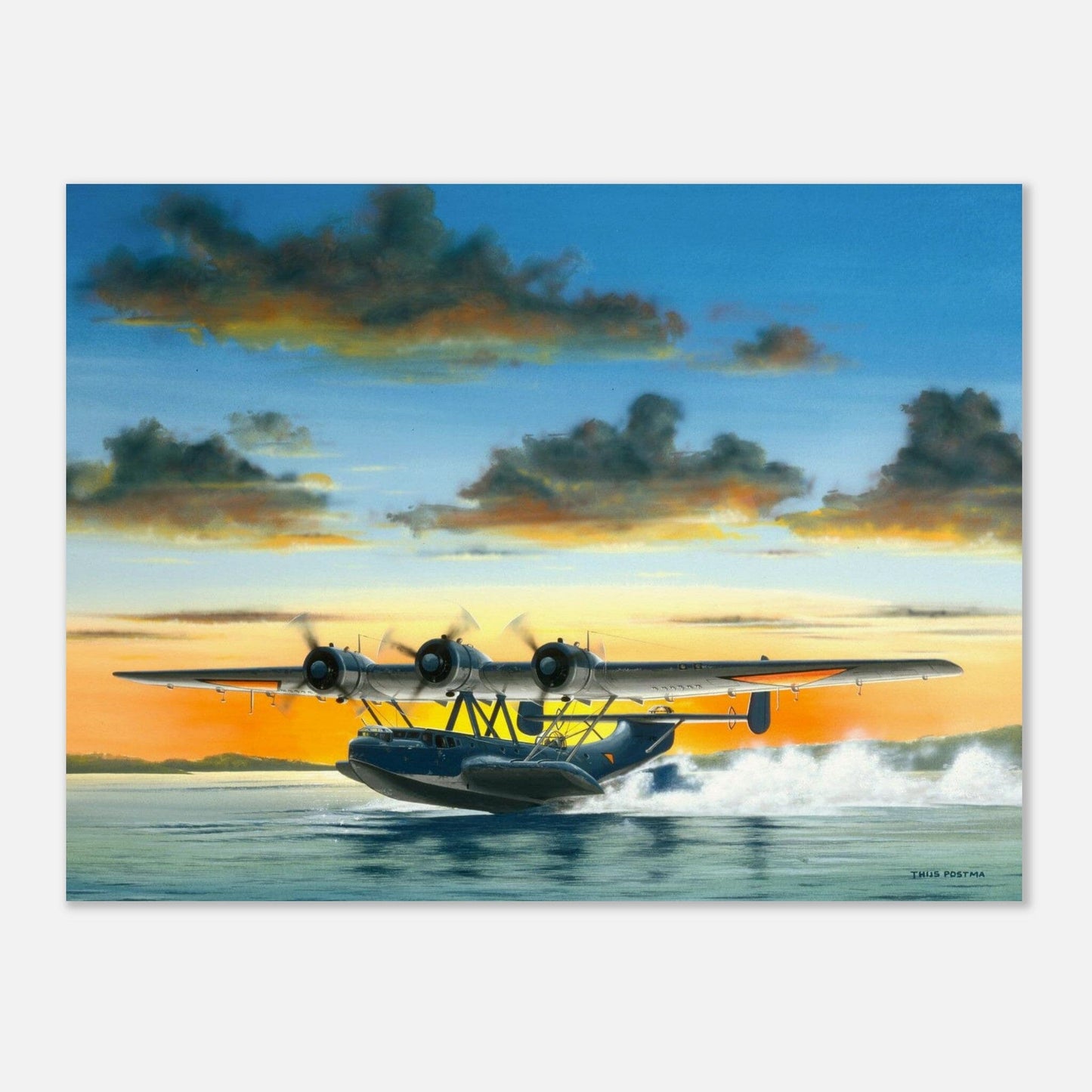 Thijs Postma - Poster - Dornier Do 24K East Indies Poster Only TP Aviation Art 45x60 cm / 18x24″ 