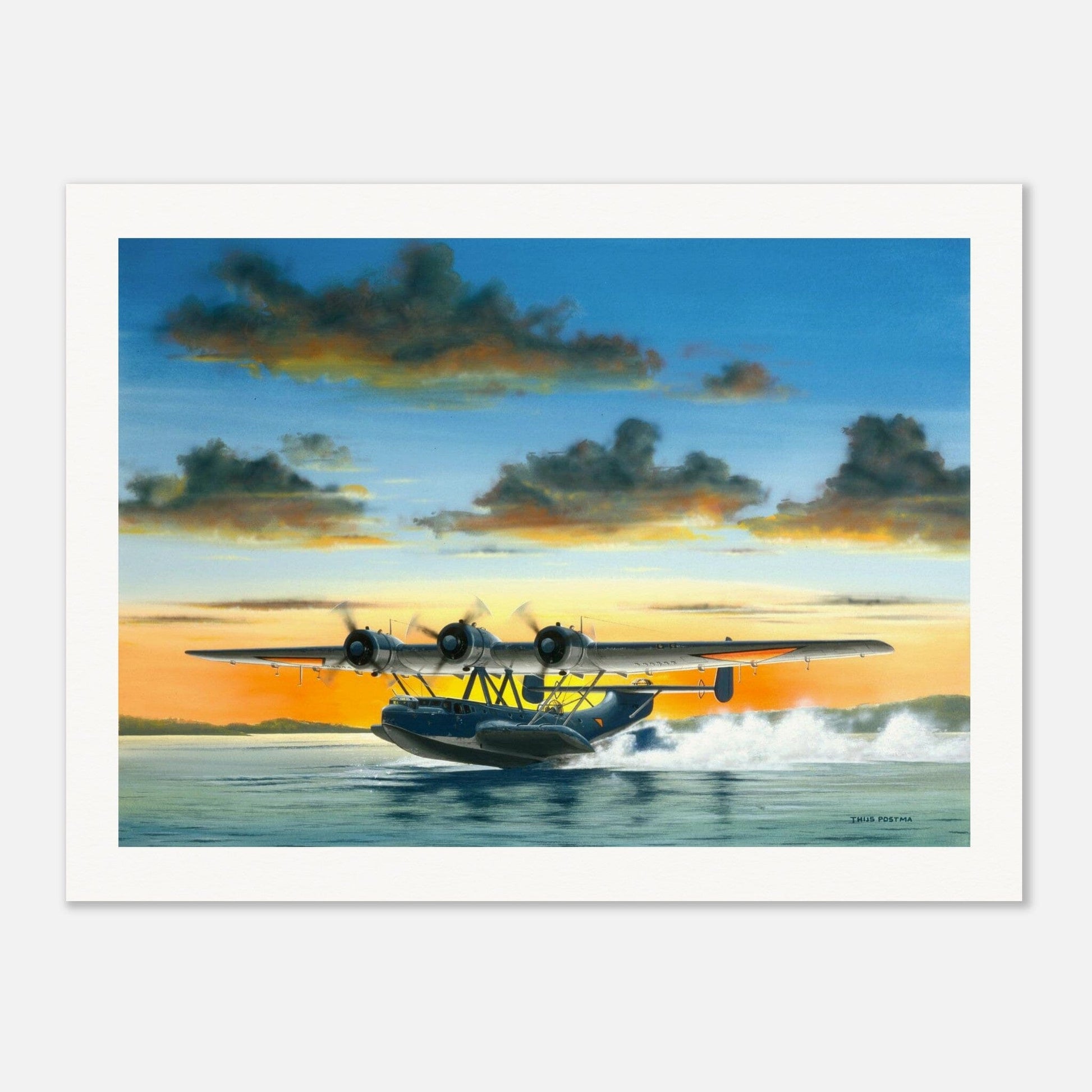 Thijs Postma - Poster - Dornier Do 24K East Indies Poster Only TP Aviation Art 60x80 cm / 24x32″ 