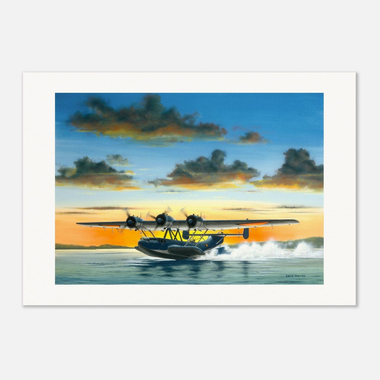 Thijs Postma - Poster - Dornier Do 24K East Indies Poster Only TP Aviation Art 70x100 cm / 28x40″ 