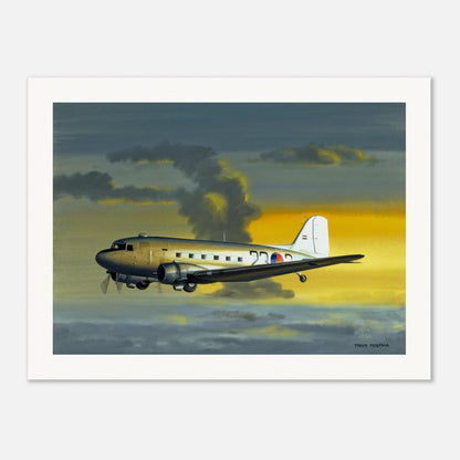 Thijs Postma - Poster - Douglas C-47 MLD East Indies Poster Only TP Aviation Art 60x80 cm / 24x32″ 