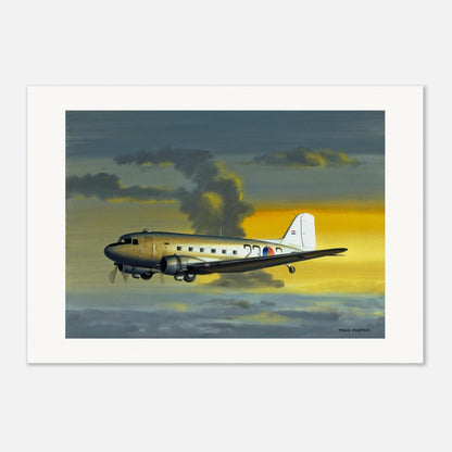 Thijs Postma - Poster - Douglas C-47 MLD East Indies Poster Only TP Aviation Art 70x100 cm / 28x40″ 