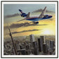 Thijs Postma - Poster - Douglas DC-10 CPA Over Toronto - Metal Frame Poster - Metal Frame TP Aviation Art 70x70 cm / 28x28″ 