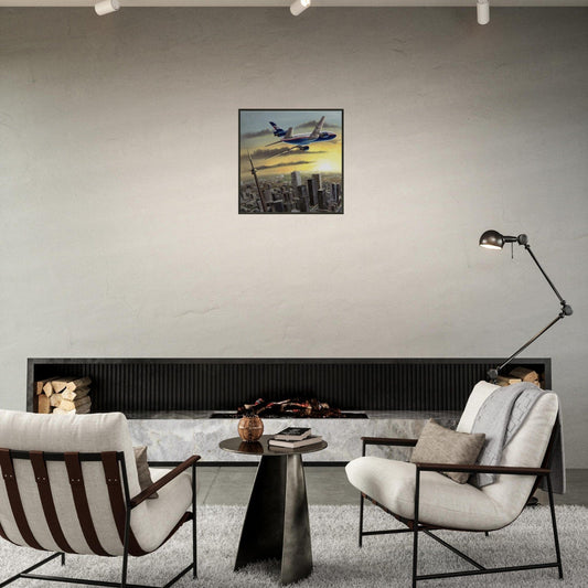 Thijs Postma - Poster - Douglas DC-10 CPA Over Toronto - Metal Frame Poster - Metal Frame TP Aviation Art 