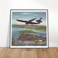 Thijs Postma - Poster - Douglas DC-10 CPA Over Vancouver - Metal Frame Poster - Metal Frame TP Aviation Art 