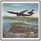 Thijs Postma - Poster - Douglas DC-10 CPA Over Vancouver - Metal Frame Poster - Metal Frame TP Aviation Art 70x70 cm / 28x28″ 