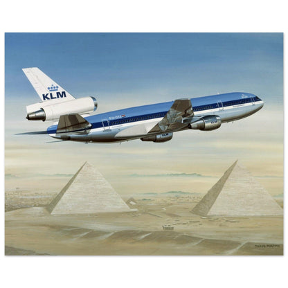 Thijs Postma - Poster - Douglas DC-10 KLM Pyramides Poster Only TP Aviation Art 40x50 cm / 16x20″ 