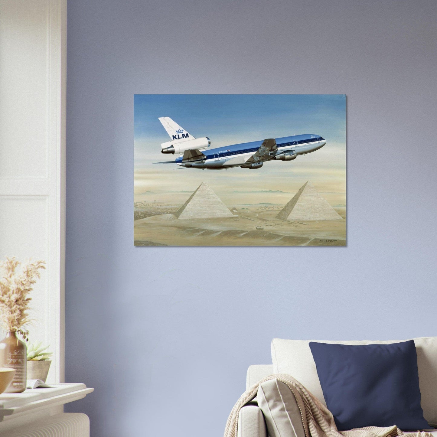 Thijs Postma - Poster - Douglas DC-10 KLM Pyramides Poster Only TP Aviation Art 