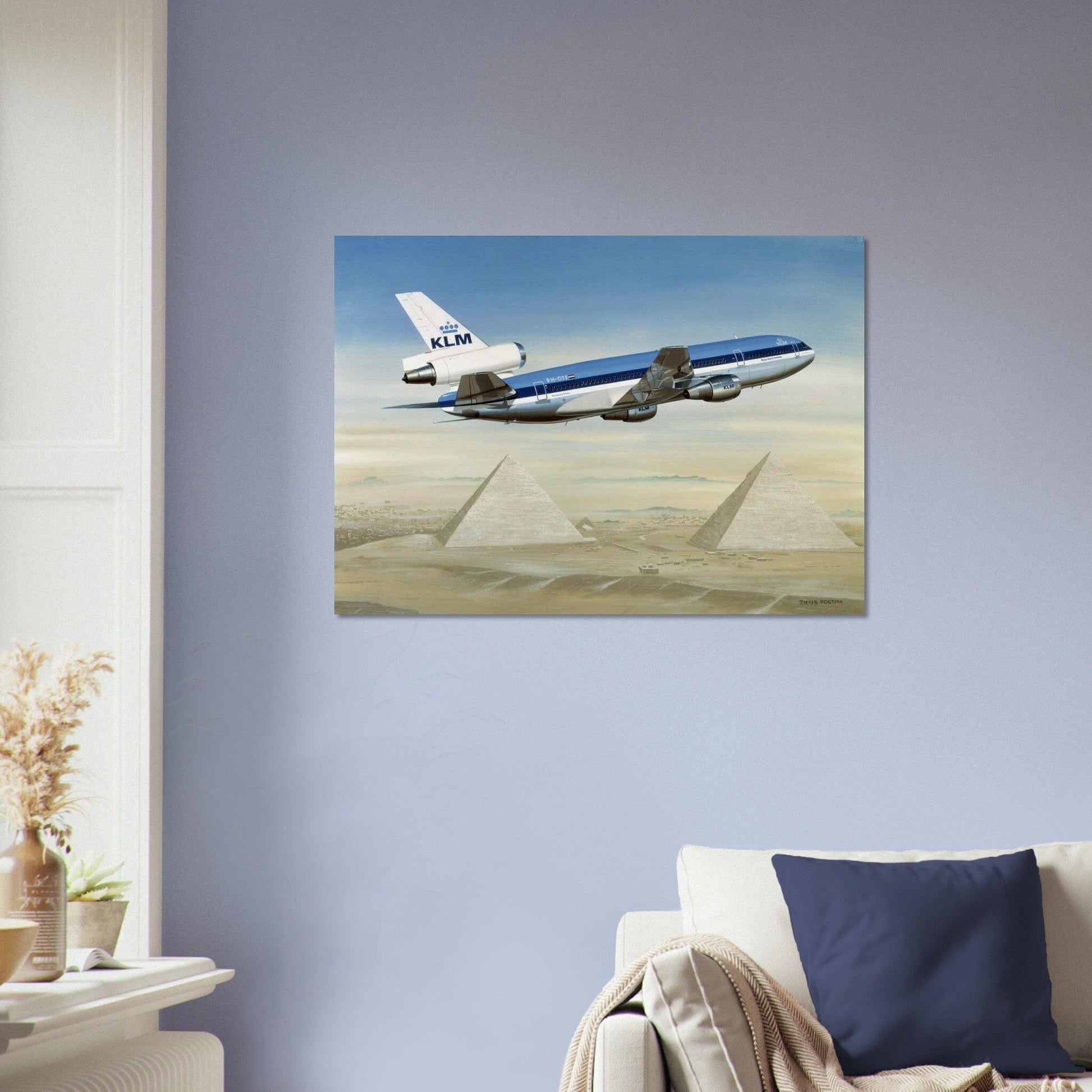 Thijs Postma - Poster - Douglas DC-10 KLM Pyramides Poster Only TP Aviation Art 