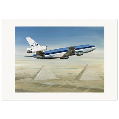 Thijs Postma - Poster - Douglas DC-10 KLM Pyramides Poster Only TP Aviation Art 70x100 cm / 28x40″ 