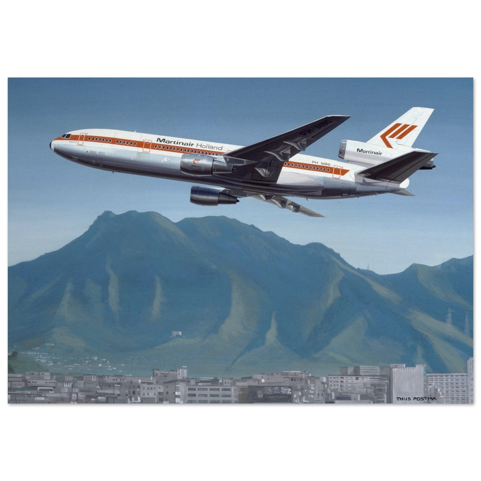 Thijs Postma - Poster - Douglas DC-10 Martinair – TP Aviation Art
