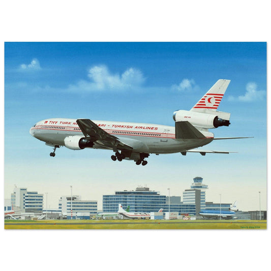 Thijs Postma - Poster - Douglas DC-10 Turkish Airlines Poster Only TP Aviation Art 50x70 cm / 20x28″ 