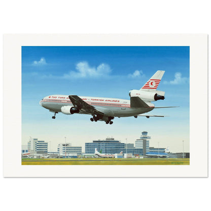 Thijs Postma - Poster - Douglas DC-10 Turkish Airlines Poster Only TP Aviation Art 70x100 cm / 28x40″ 