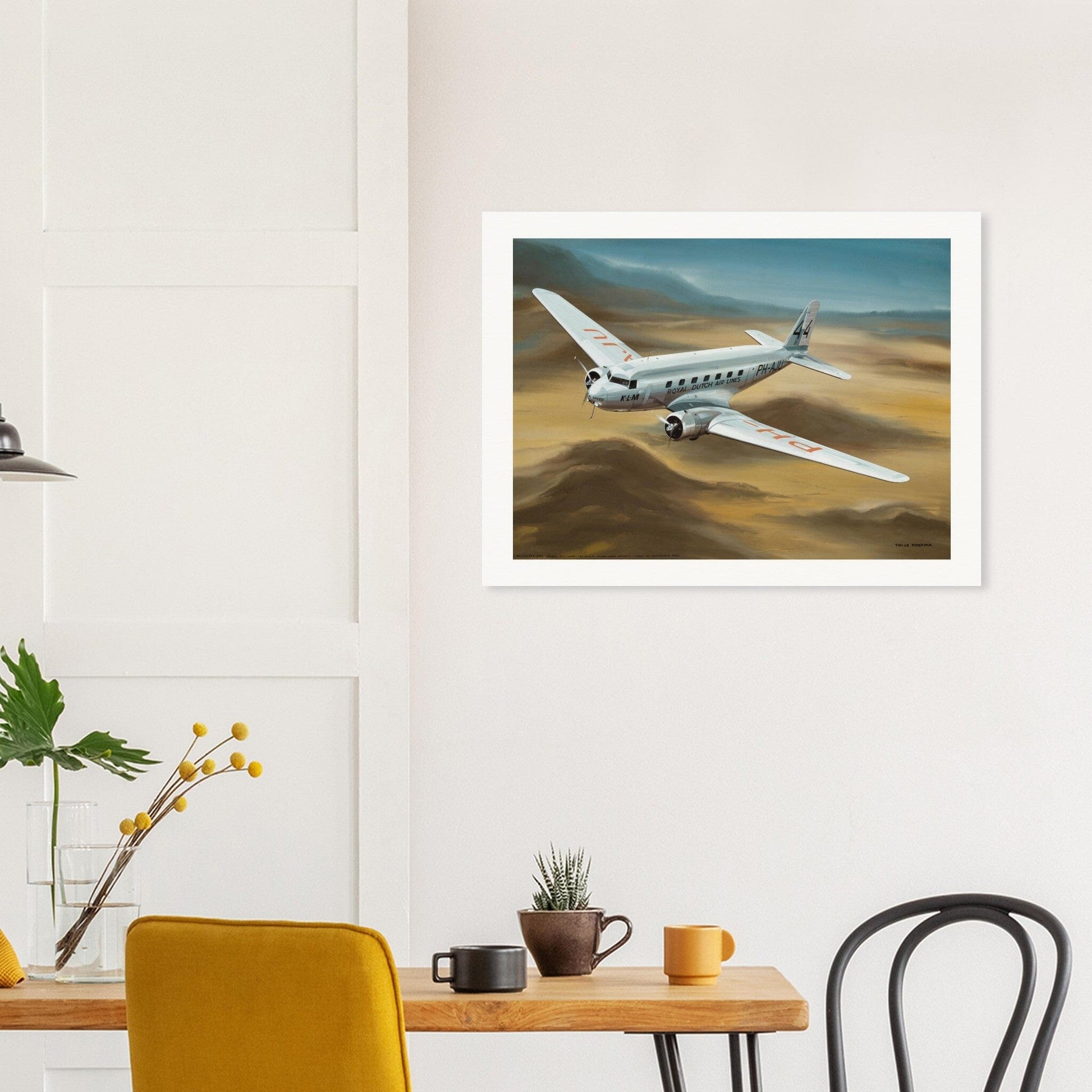 Thijs Postma - Poster - Douglas DC-2 PH-AJU Aviahobby Poster Only TP Aviation Art 