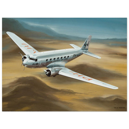 Thijs Postma - Poster - Douglas DC-2 PH-AJU Aviahobby Poster Only TP Aviation Art 45x60 cm / 18x24″ 