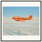 Thijs Postma - Poster - Douglas DC-3 KLM PH-ASP Flying Above The Snow - Metal Frame Poster - Metal Frame TP Aviation Art 50x50 cm / 20x20″ 