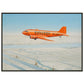 Thijs Postma - Poster - Douglas DC-3 KLM PH-ASP Flying Above The Snow - Metal Frame Poster - Metal Frame TP Aviation Art 50x70 cm / 20x28″ 
