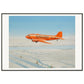 Thijs Postma - Poster - Douglas DC-3 KLM PH-ASP Flying Above The Snow - Metal Frame Poster - Metal Frame TP Aviation Art 70x100 cm / 28x40″ 