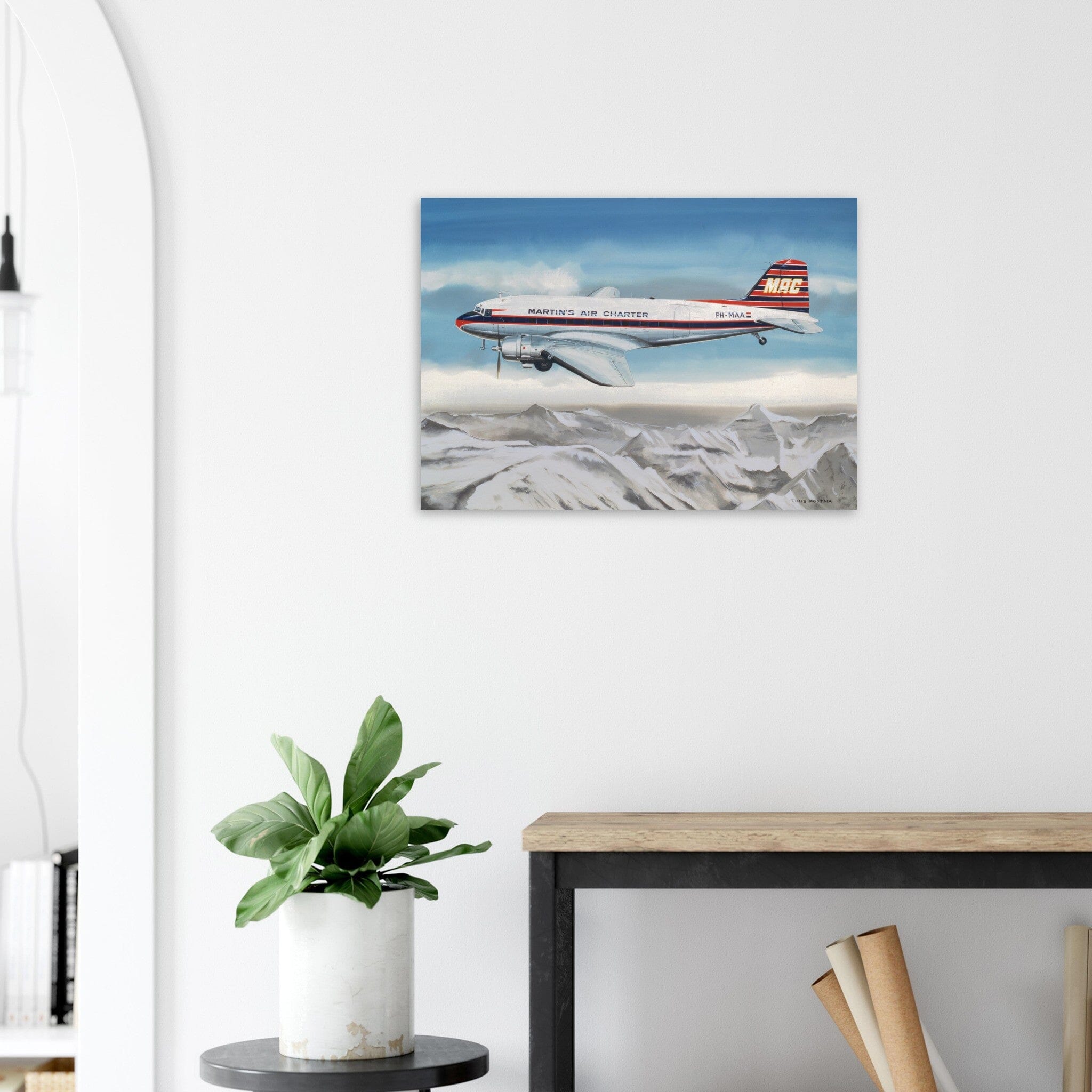 Thijs Postma - Poster - Douglas DC-3 Martinair – TP Aviation Art
