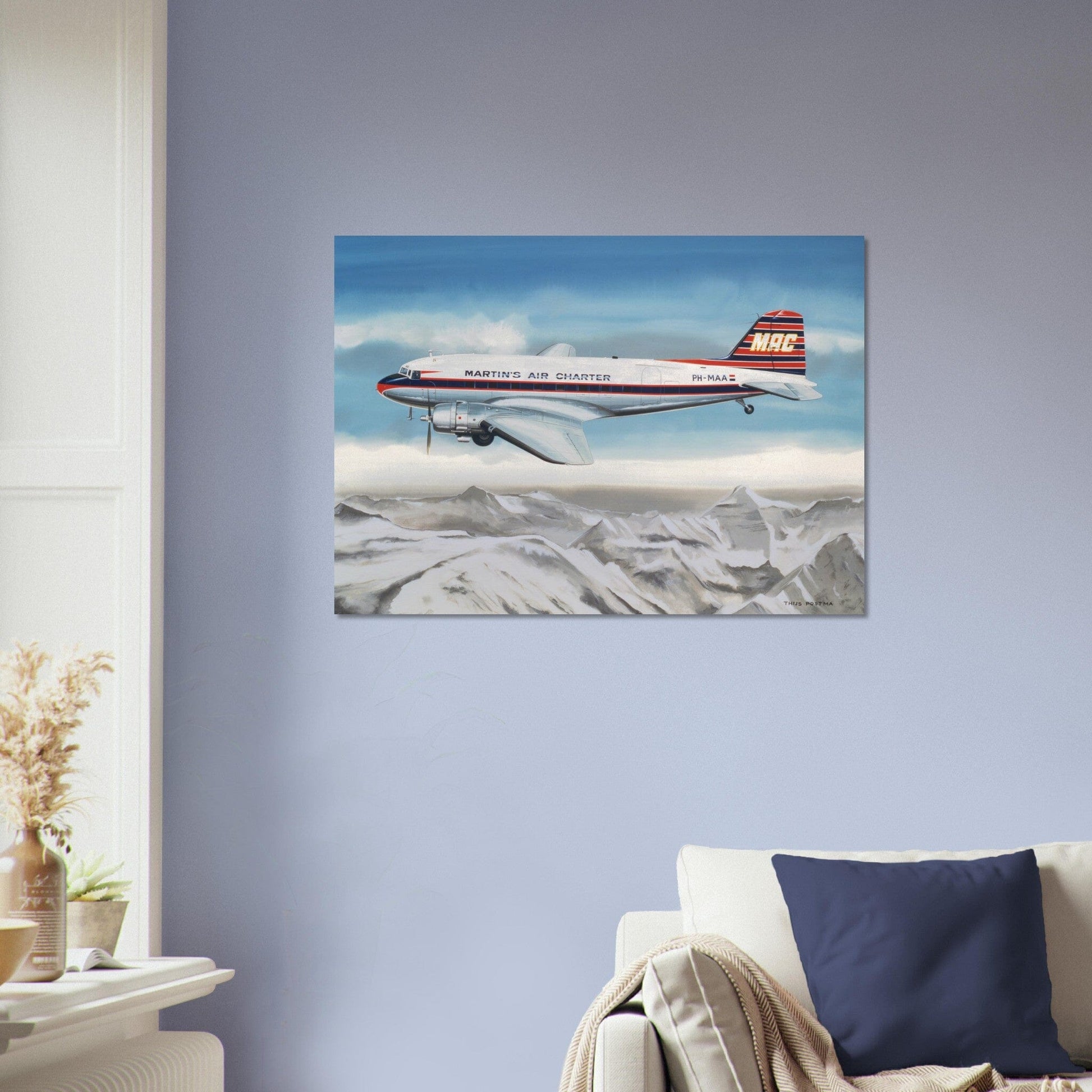 Thijs Postma - Poster - Douglas DC-3 Martinair Poster Only TP Aviation Art 