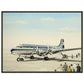 Thijs Postma - Poster - Douglas DC-4 Skymaster KLM PH-TLK Boarding - Metal Frame Poster - Metal Frame TP Aviation Art 45x60 cm / 18x24″ 