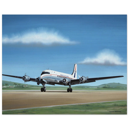 Thijs Postma - Poster - Douglas DC-4 Skymaster Martinair Poster Only TP Aviation Art 40x50 cm / 16x20″ 