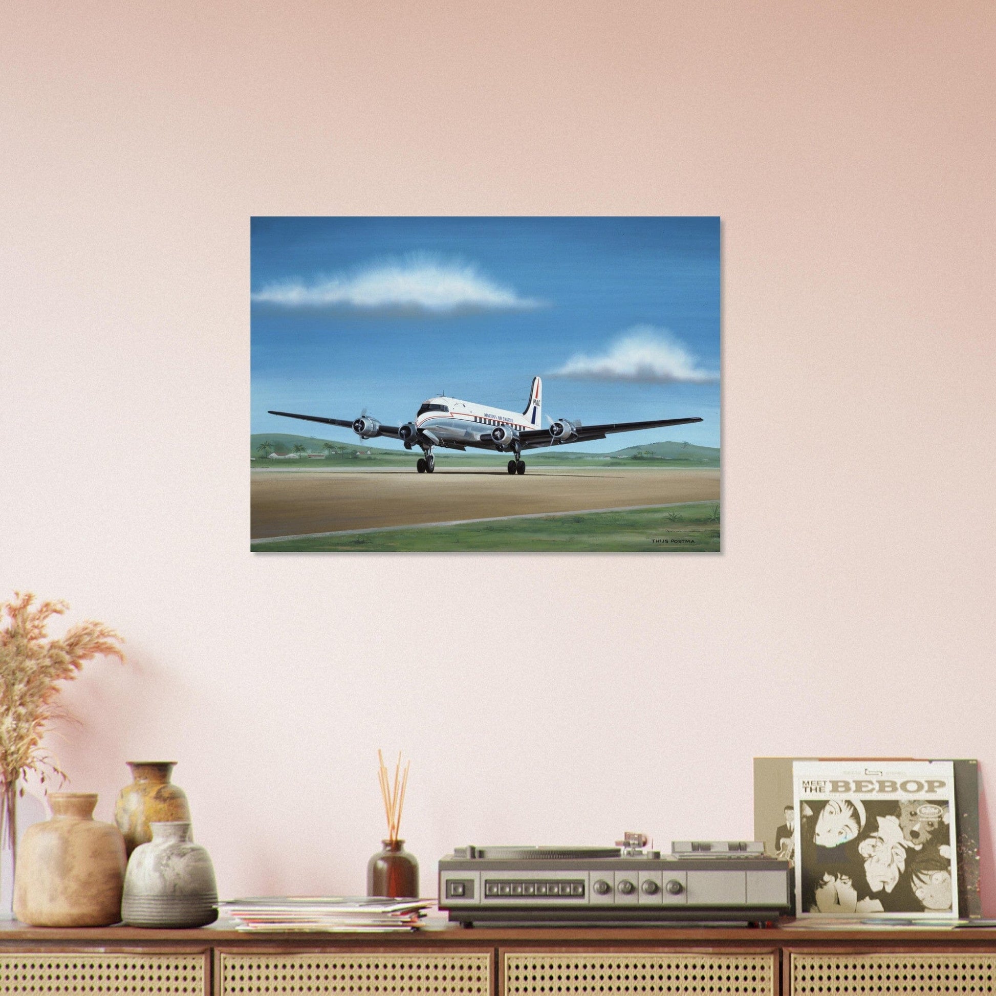 Thijs Postma - Poster - Douglas DC-4 Skymaster Martinair Poster Only TP Aviation Art 