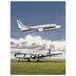 Thijs Postma - Poster - Douglas DC-6 With Boeing 737 Transavia Poster Only TP Aviation Art 45x60 cm / 18x24″ 