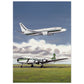 Thijs Postma - Poster - Douglas DC-6 With Boeing 737 Transavia Poster Only TP Aviation Art 50x70 cm / 20x28″ 