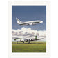 Thijs Postma - Poster - Douglas DC-6 With Boeing 737 Transavia Poster Only TP Aviation Art 60x80 cm / 24x32″ 