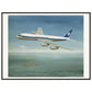 Thijs Postma - Poster - Douglas DC-8 PH-DCS Above Sailing Ship - Metal Frame Poster - Metal Frame TP Aviation Art 60x80 cm / 24x32″ 