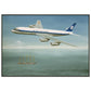 Thijs Postma - Poster - Douglas DC-8 PH-DCS Above Sailing Ship - Metal Frame Poster - Metal Frame TP Aviation Art 70x100 cm / 28x40″ 