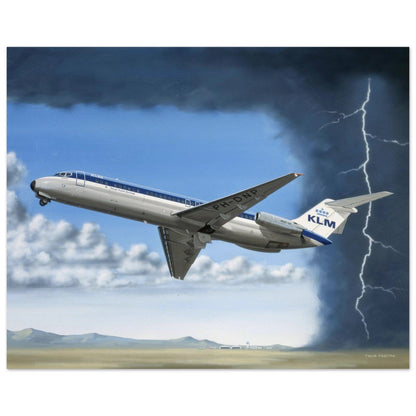 Thijs Postma - Poster - Douglas DC-9 KLM Lightning Poster Only TP Aviation Art 40x50 cm / 16x20″ 