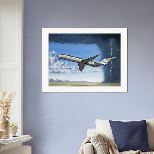 Thijs Postma - Poster - Douglas DC-9 KLM Lightning Poster Only TP Aviation Art 