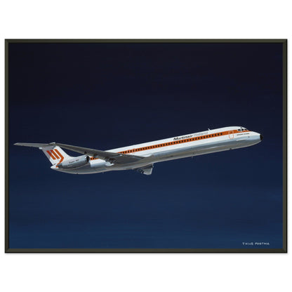 Thijs Postma - Poster - Douglas DC-9 MD-82 Martinair - Metal Frame Poster - Metal Frame TP Aviation Art 45x60 cm / 18x24″ 
