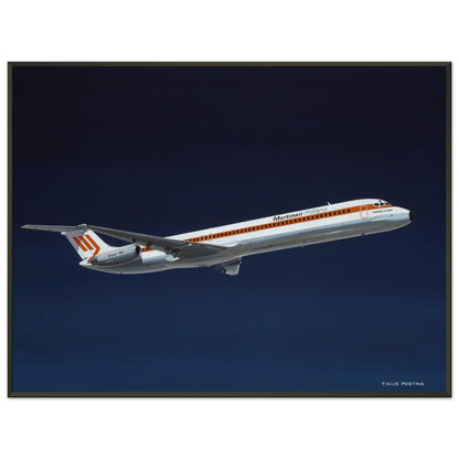 Thijs Postma - Poster - Douglas DC-9 MD-82 Martinair - Metal Frame Poster - Metal Frame TP Aviation Art 60x80 cm / 24x32″ 