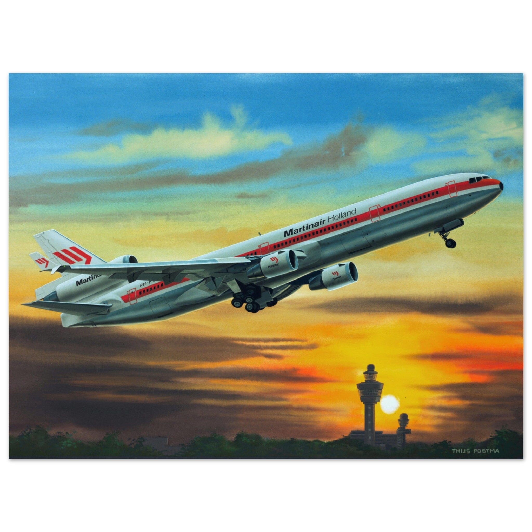 Thijs Postma - Poster - Douglas MD-11 Martinair – TP Aviation Art