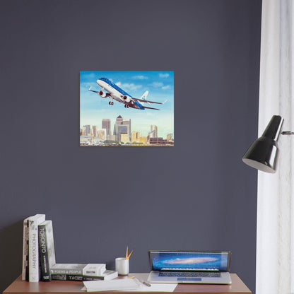 Thijs Postma - Poster - Embraer 190 CityHopper London City Airport Poster Only TP Aviation Art 