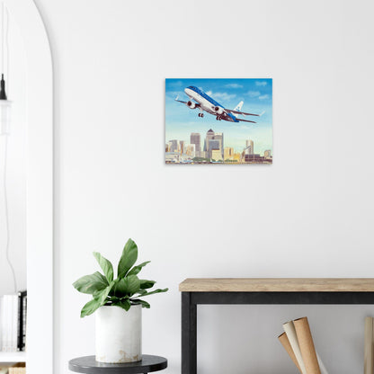 Thijs Postma - Poster - Embraer 190 CityHopper London City Airport Poster Only TP Aviation Art 