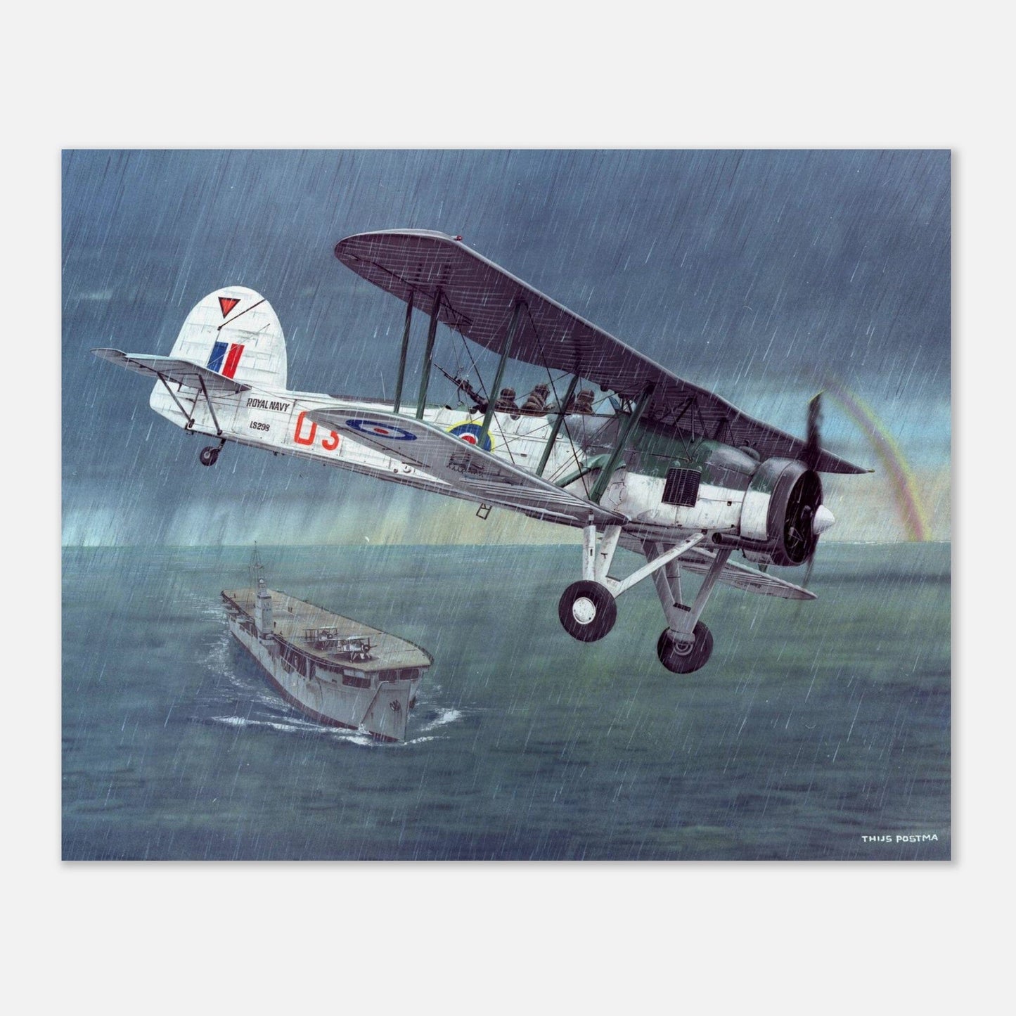 Thijs Postma - Poster - Fairey Swordfish 860 Sqn Poster Only TP Aviation Art 40x50 cm / 16x20″ 