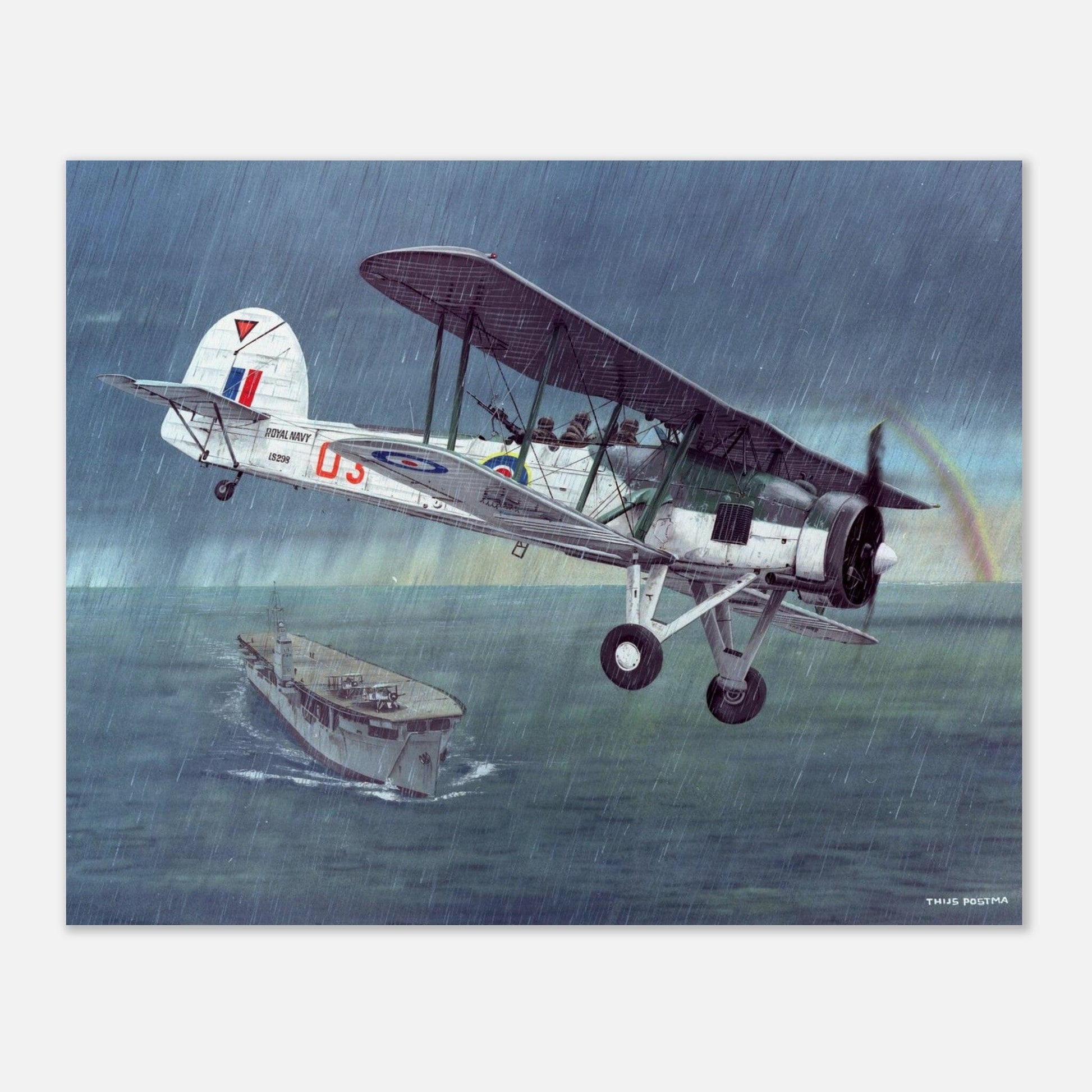 Thijs Postma - Poster - Fairey Swordfish 860 Sqn Poster Only TP Aviation Art 40x50 cm / 16x20″ 