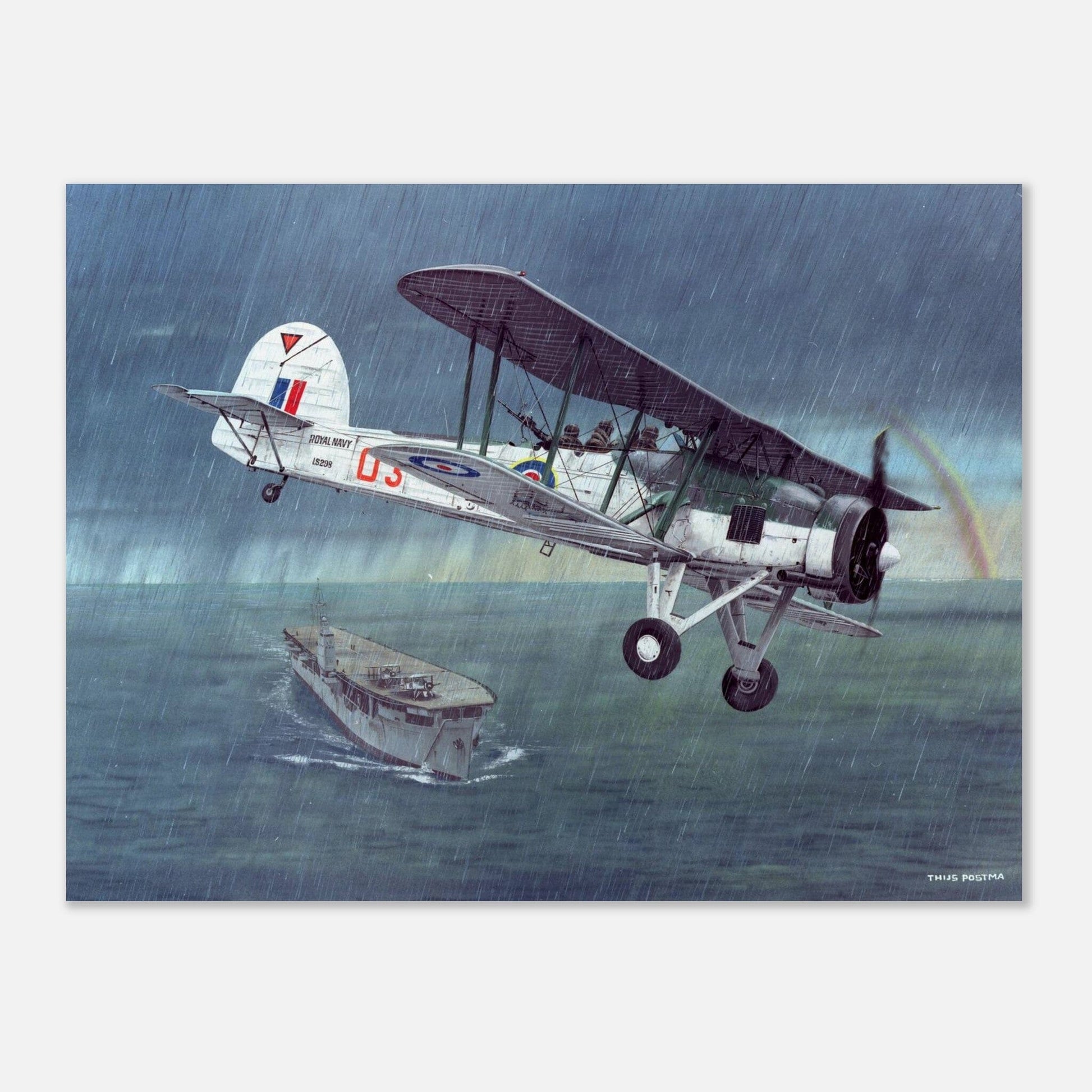 Thijs Postma - Poster - Fairey Swordfish 860 Sqn Poster Only TP Aviation Art 45x60 cm / 18x24″ 