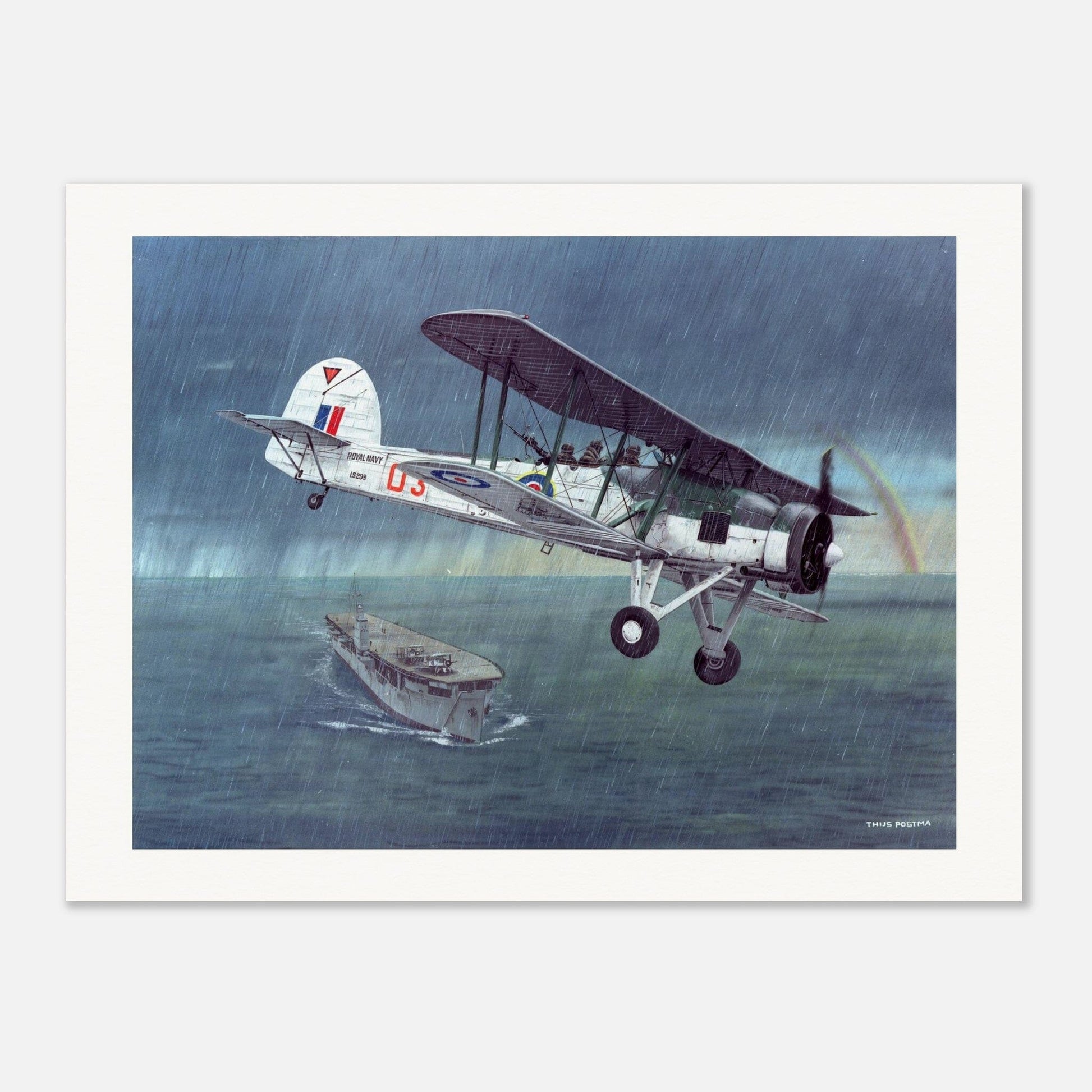 Thijs Postma - Poster - Fairey Swordfish 860 Sqn Poster Only TP Aviation Art 60x80 cm / 24x32″ 