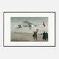 Thijs Postma - Poster - Farman No.1 First Flight Of One Kilometer Over Europe - Metal Frame Poster - Metal Frame TP Aviation Art 60x90 cm / 24x36″ 