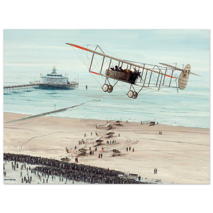 Thijs Postma - Poster - Farmans HF.22 Scheveningen Poster Only TP Aviation Art 45x60 cm / 18x24″ 