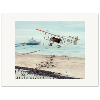 Thijs Postma - Poster - Farmans HF.22 Scheveningen Poster Only TP Aviation Art 60x80 cm / 24x32″ 