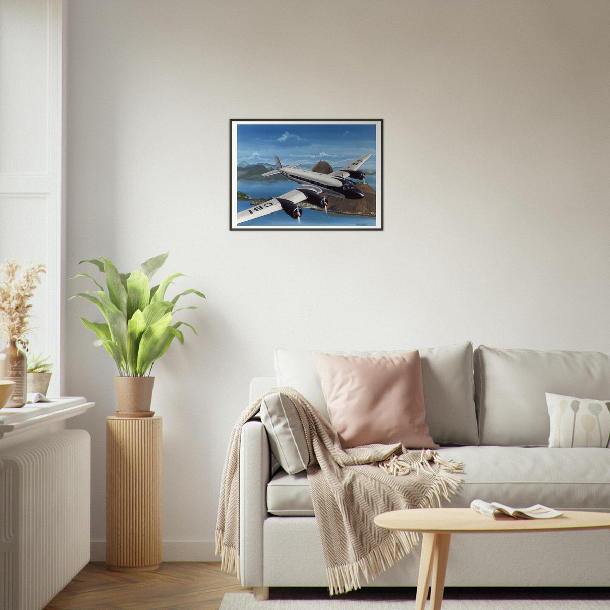 Thijs Postma - Poster - Focke-Wulf Fw 200 Condor 'Abaitara' Rio de Janeiro - Metal Frame Poster - Metal Frame TP Aviation Art 