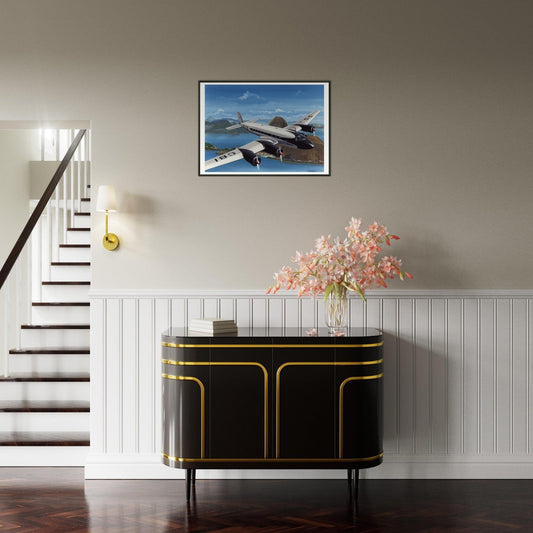 Thijs Postma - Poster - Focke-Wulf Fw 200 Condor 'Abaitara' Rio de Janeiro - Metal Frame Poster - Metal Frame TP Aviation Art 